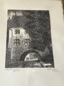 lot 55 image: Vintage 1936 Drawing