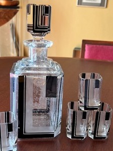 lot 50 image: Sudetek Kristal Art Deco Vintage Liquor Set