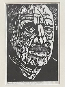 lot 67 image: Variation of an Old Portrait Thomas Hart Benton Wood-Cut Art by Dean Porter