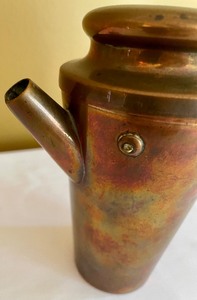 lot 5 image: Vintage Jos Heinrichs Pure Bronze and Sterling Silver Cocktail Shaker