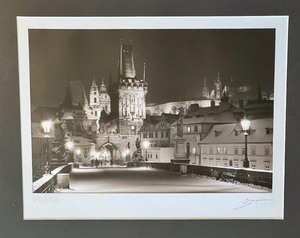 lot 95 image: Framed Black and White Photo of Praha