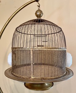 lot 160 image: Vintage Bird Cage on a Stand
