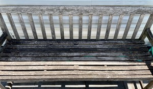 lot 168 image: Weathered Wooden Bench