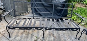 lot 174 image: Black Metal Sofa and Chair Frames