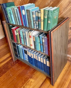 lot 211 image: Vintage Barzilay Bookshelf filled with Vintage Books