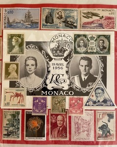 lot 219 image: Sheet of Monaco Stamps