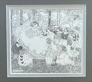 lot 253 image: Whimsical The Fairie Tale Framed Art by Annie French