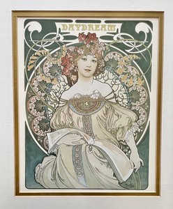 lot 263 image: Delightful Day Dream Framed Print by Alphone Mucha