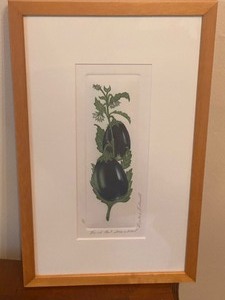 lot 30 image: Set of Four Lovely Vegetable Themed Pieces of Art