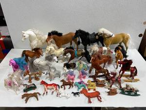 Large Lot of Toy Horses