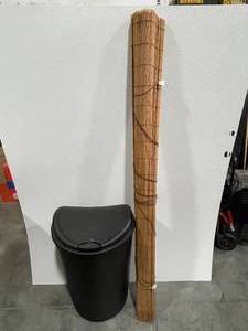 Kitchen Trash Can and Blind