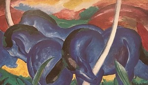 Blue Horses Framed Print by Franz Marc