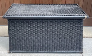 Black Wicker Chest