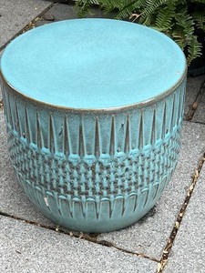 Aqua Blue Ceramic Accent Table