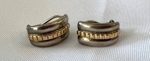 Pair of Sterling and Gold Earrings