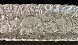 Arthur Court Bunny Themed Silver Plated Tray