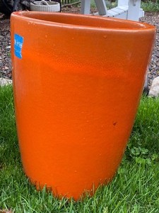 Tall Vibrant Orange Planter