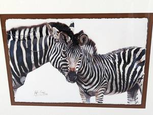 Framed Zebras Print by Dylan Pierce