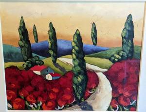 Gorgeous Framed Scenic Colorful Painting