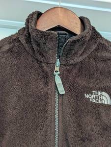 Ladies The North Face Fuzzy Brown Zip Up