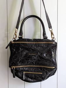 Givenchy Black Distressed Leather Purse