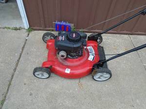 Yard Machine 22 4.5 hp push mower. Tested & works. As shown.