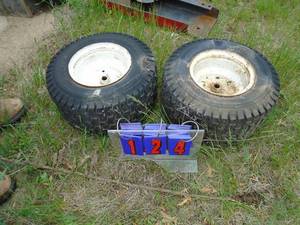 Qty of 2 lawn tractor tires. As shown.