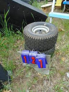 Qty of 2 lawn tractor tires. As shown.