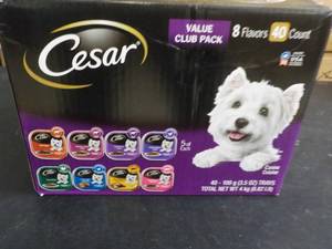 lot 81 image: Case of 40 Trays Cesar Dog food...