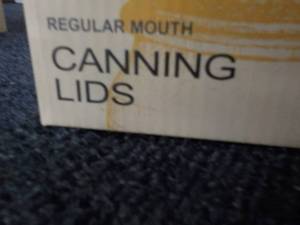 lot 119 image: Box of 168 Regular Size Canning Lid...