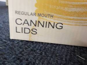 lot 120 image: Box of 168 Regular Size Canning Lid...