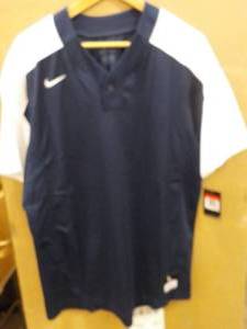 lot 141 image: 6 NIKE Navy Blue with White Sleeves...