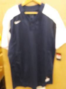 lot 144 image: 6 NIKE Navy Blue with White Sleeves...