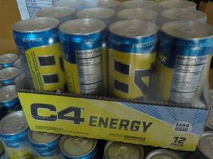 lot 208 image: Case of 12 - 12 oz Cans C4 EnergyZe...
