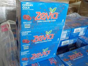 lot 234 image: 3 - 8 Packs Zevia Zero Calorie Cher...