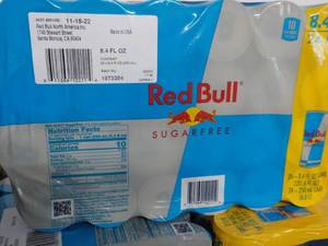 lot 260 image: 24 Pack Red Bull Sugar Free...