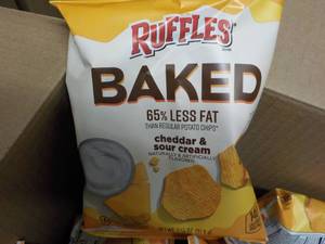 lot 302 image: Case of Ruffles Cheddar and Sour Cr...