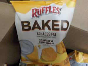 lot 304 image: Case of Ruffles Cheddar and Sour Cr...