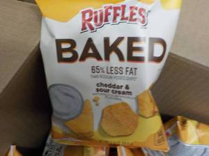 lot 305 image: Case of Ruffles Cheddar and Sour Cr...