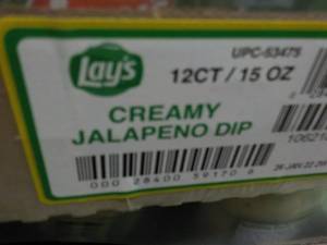 lot 336 image: 12 Pack Lays Jalapeno Dip...