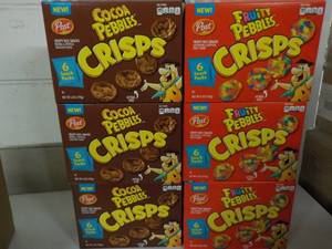 lot 341 image: 6 boxes Post Fruity Pebbles Crisps ...