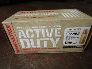 Win. Active Duty 9mm Ammo