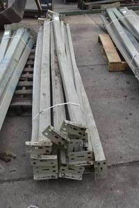 Qty of (14) Teardrop pallet racking cross beams drop in style 97 x 3
