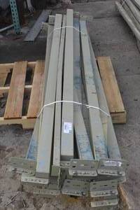 Qty of (13) Teardrop pallet racking cross beams drop in style 97 x 3