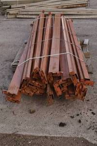 Qty (22)  9 x 5 Orange Heavy Duty Pallet Rqacking Beams