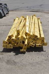Qty (28) 8 x 4  Yellow Pallet Racking drop in Beams