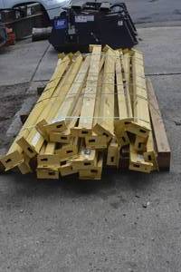 Qty (24) 8 x 4  Yellow Pallet Racking drop in Beams