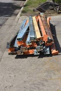 Qty of 24 various lengthswidths and color Pallet Racking Beams