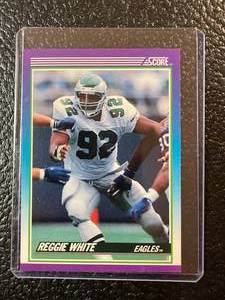 lot 11 image: 1990 Score Reggie White Card #203