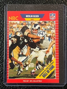 lot 9 image: 1989 Pro Set Merlin Olsen Card #27